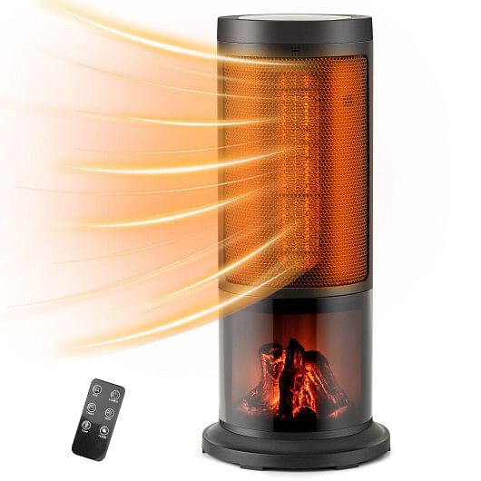 17 Inch 1500W Portable Tower Space Heater with 135?° Oscillation-Black-4