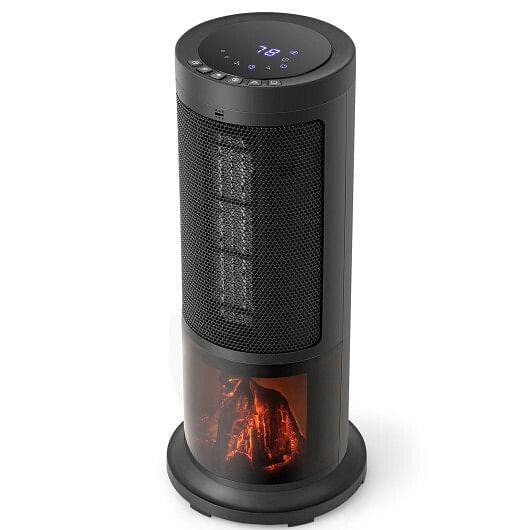 17 Inch 1500W Portable Tower Space Heater with 135?° Oscillation-Black-1